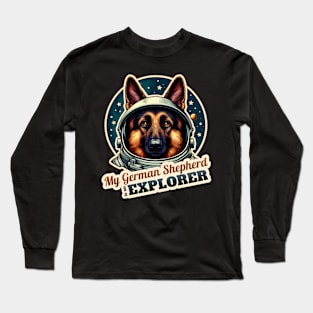 German Shepherd Astronaut Long Sleeve T-Shirt